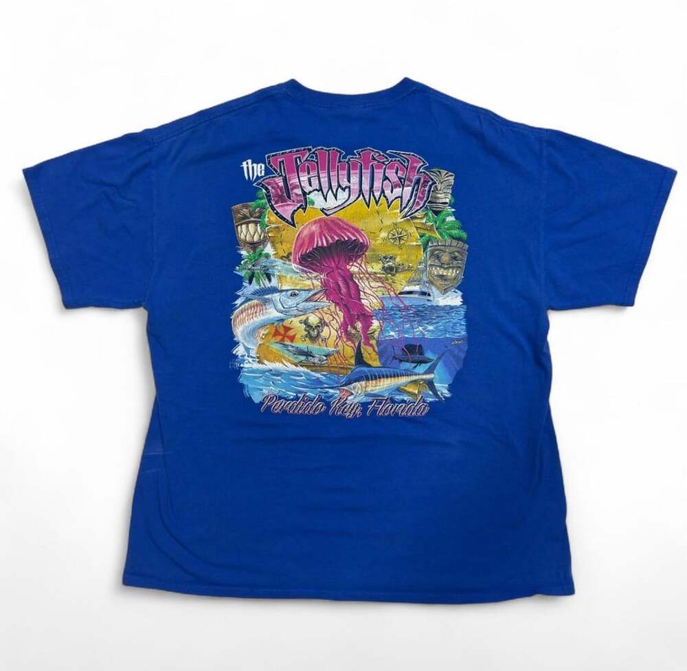 Gildan The Jellyfish T-Shirt XL Blue Perdido Key